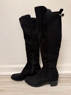 Women's Unisa over-the-knee black faux suede boots Size 8.5